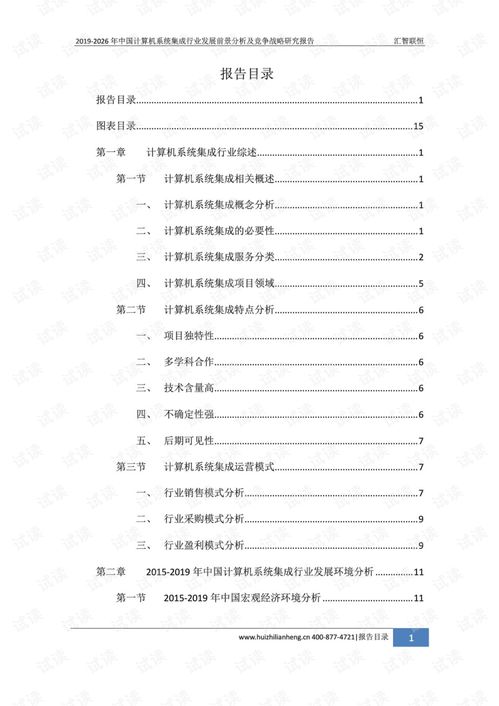 2019-2026年中国计算机系统集成行业发展前景分析及竞争战略研究报告